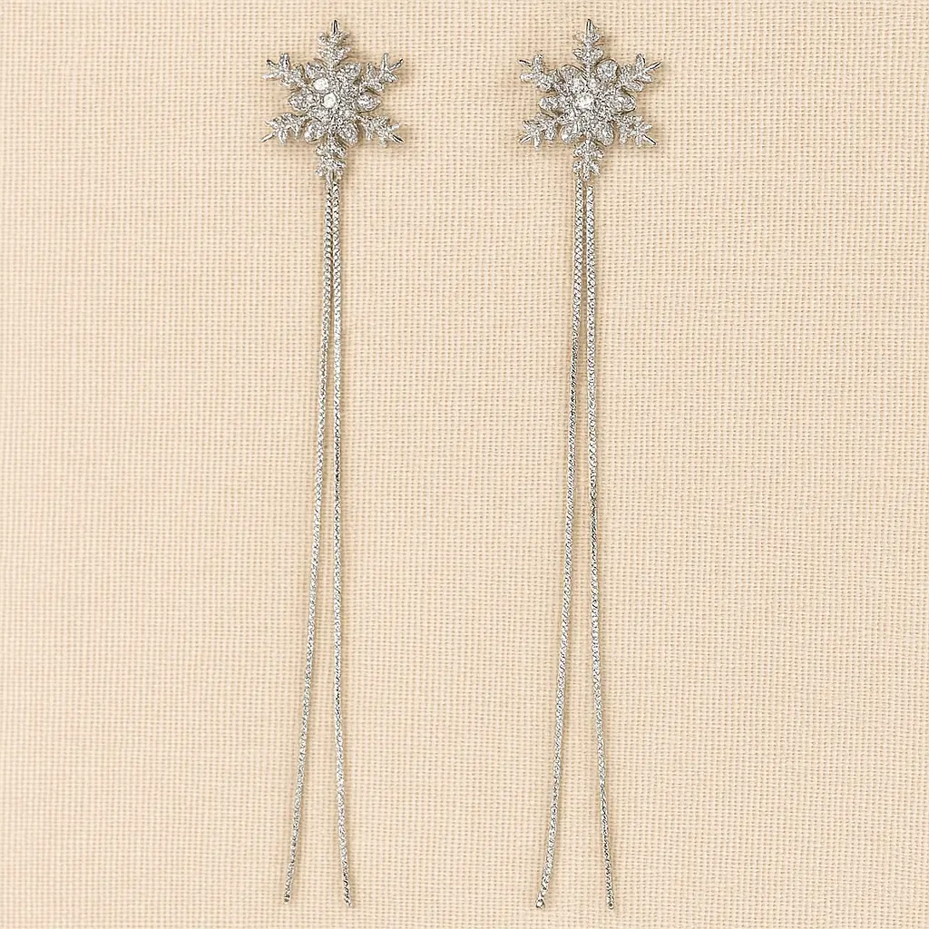 Silver Snowflake Dangle Earrings.webp