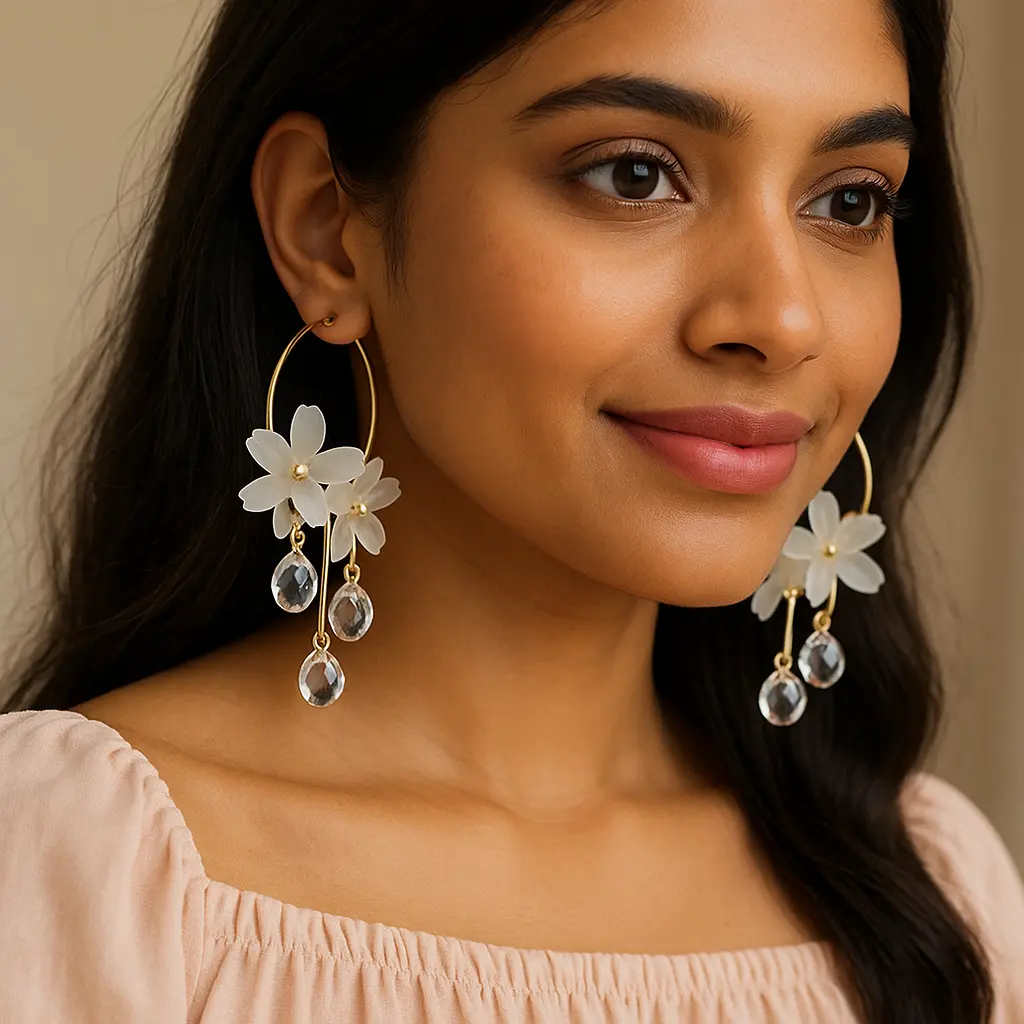 Floral Hoop Earring Elegance.webp