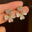 Gold Earrings with Butterfly Pendant.webp