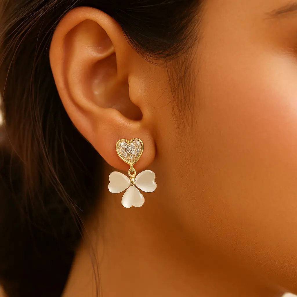 Embellished Elegance_ Heart & Clover Earring (1).webp