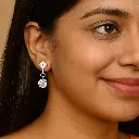 Elegant Earring and Soft Smile.webp