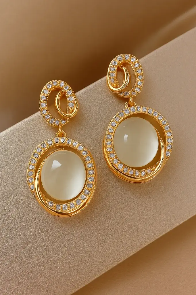 [KE27] Dazzling Gold Ear Cuffs with Pearls