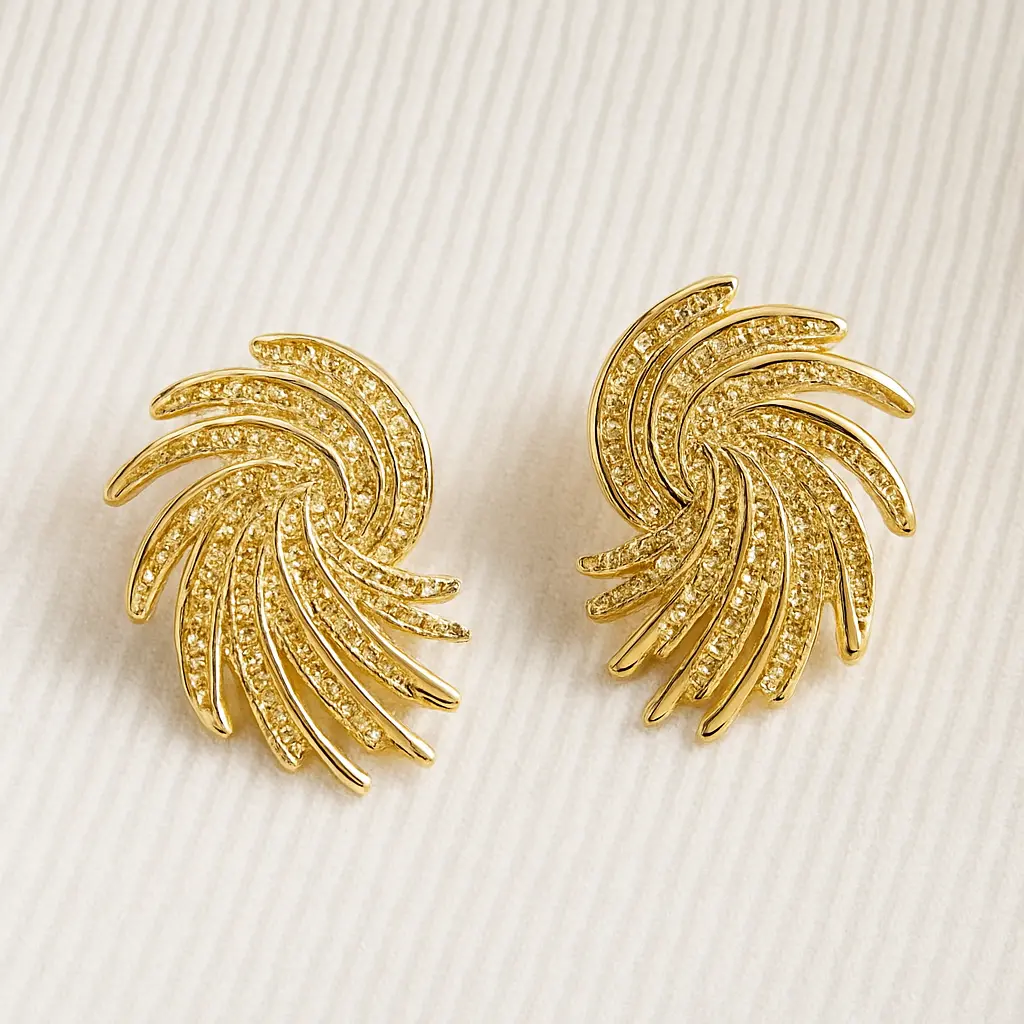 [KE34] Vertical Line Statement Earrings with Multi-Size Faux Pearls