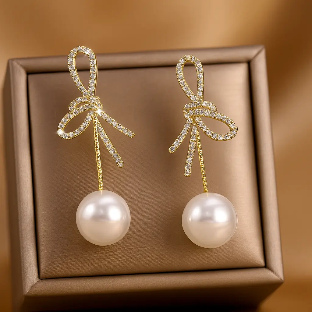 [KE35] Modern Spiral Design Stud Earrings with Micro-Pave Crystals