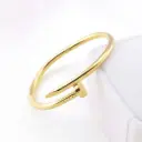 Chic Gold Nail Bangle Bracelet - Modern Industrial Statement Cuff