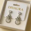 Crystal Bloom Pearl Drop Earrings
