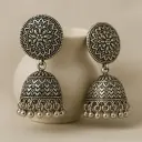 Antique Oxidised Silver Jhumka Earring
