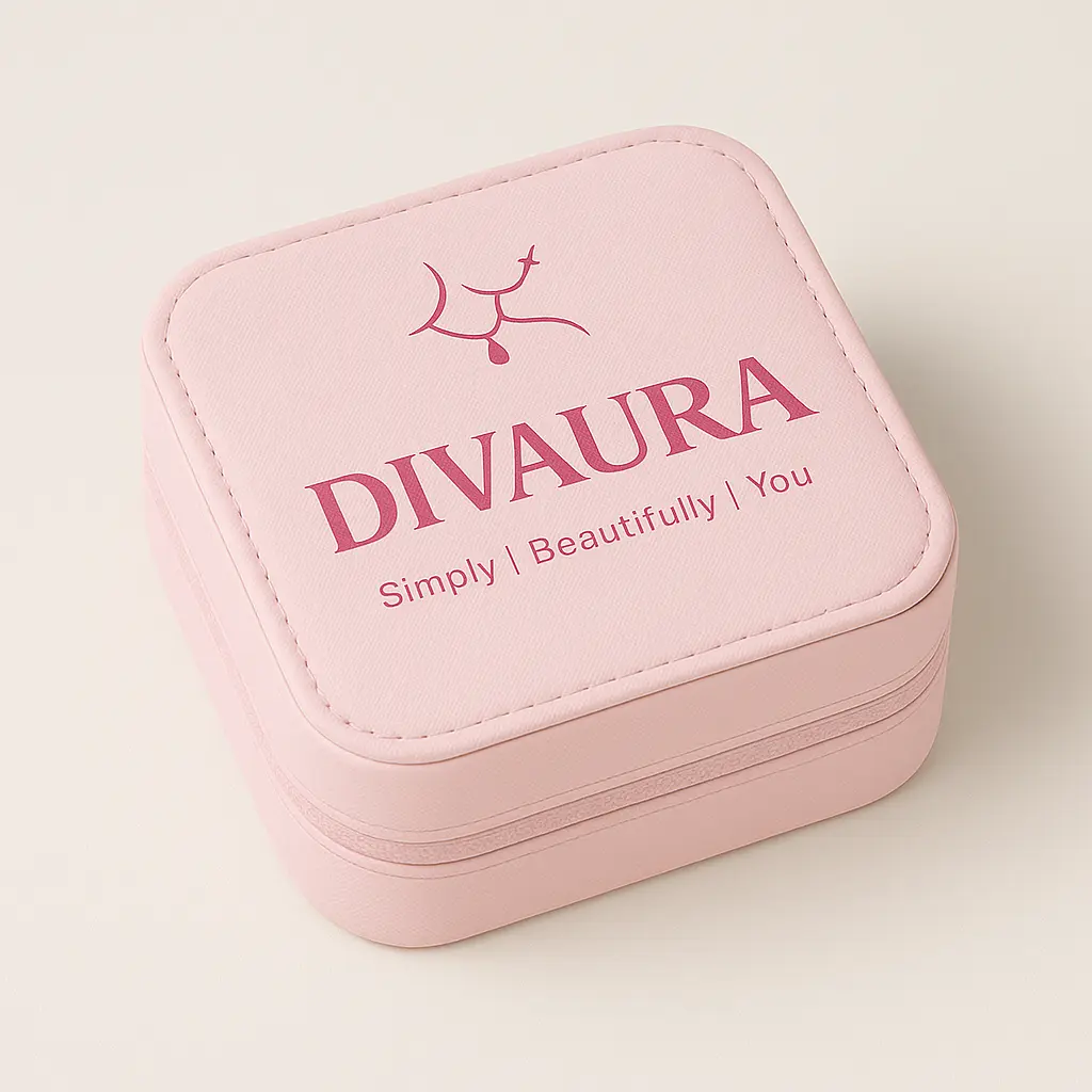 DIVAURA Signature Pink Travel Jewelry Box