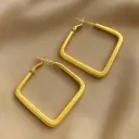 Bold Minimalist Rectangular Hoop Earrings - Modern Essential