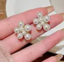 Timeless Multi-Pearl Blossom Stud Earrings - Bridal & Everyday