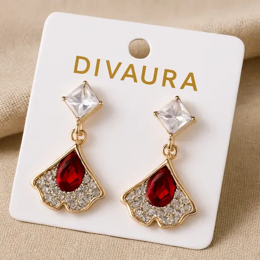 Emerald Drop Designer Earrings for Women – Divaura Collection