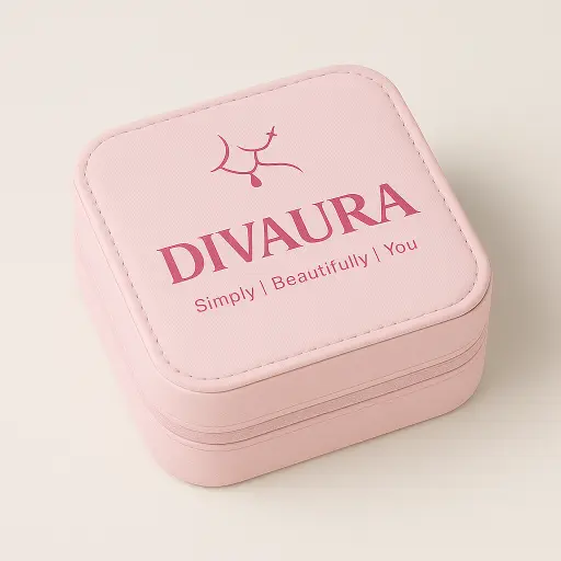 [AS1] DIVAURA Signature Pink Travel Jewelry Box